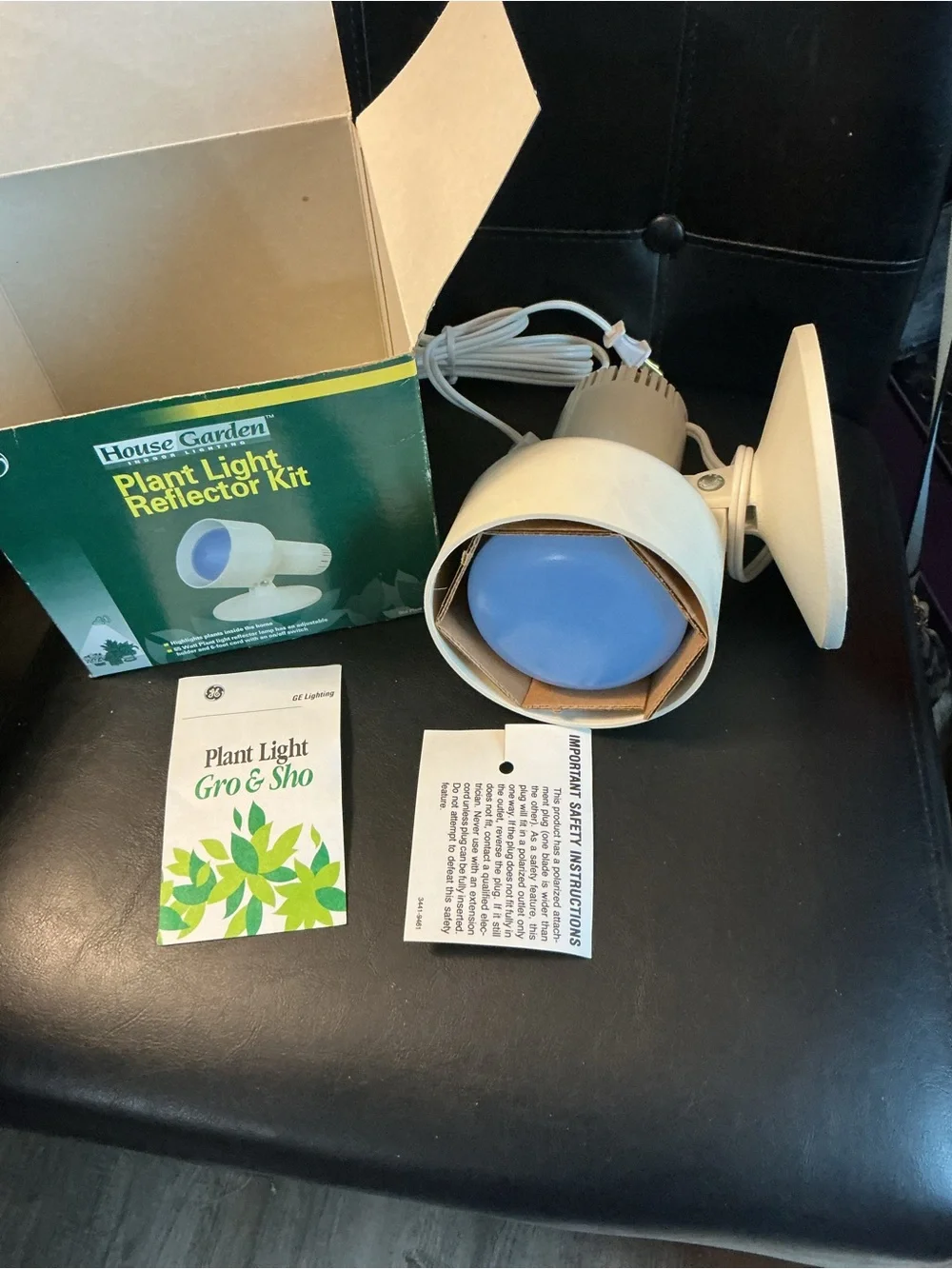 New vintage ge house garden indoor lighting plant reflector kit works